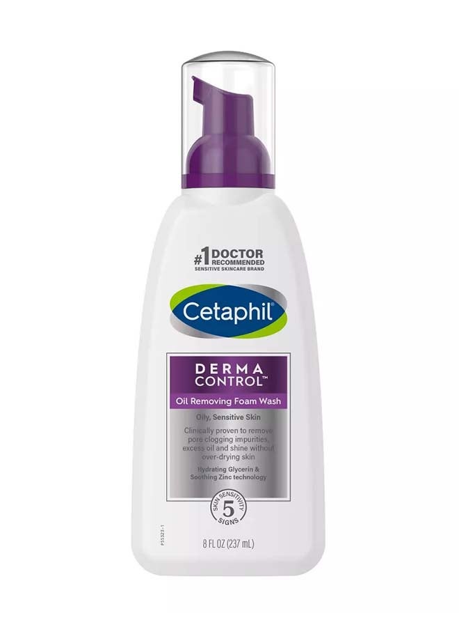 Cetaphil Derma Control Oil Removing Foam Wash Oily Sensitive Skin 237ml