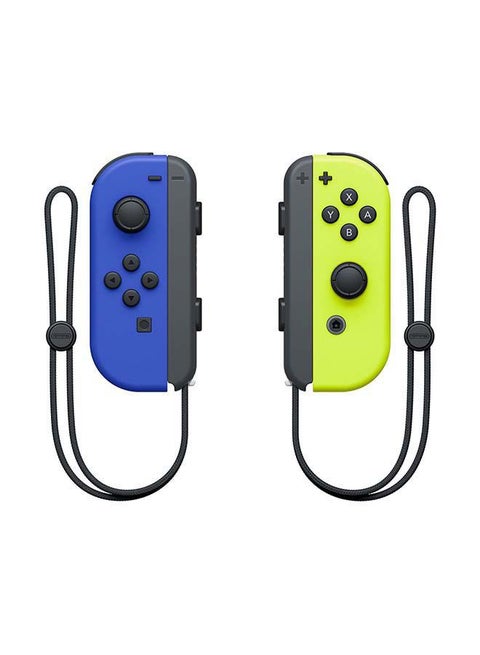 وحدة تحكم لاسلكية Joy Cons لجهاز Nintendo Switch، وحدة تحكم بديلة L/R متوافقة مع Nintendo Switch - أصفر نيون/أزرق