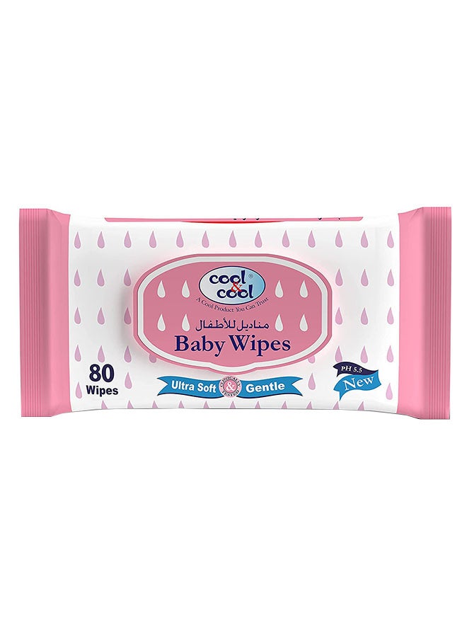 Cool & Cool Baby Wipes 80'S  - Image 1