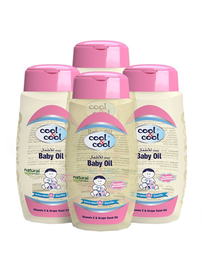 Cool & Cool Cool Cool Baby Oil 250ml Pack Of 4  - Image 1