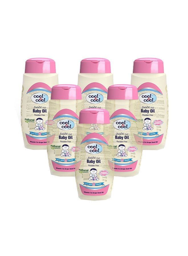 Cool & Cool - Baby Oil 250Ml - Pack Of 6 - Image 1