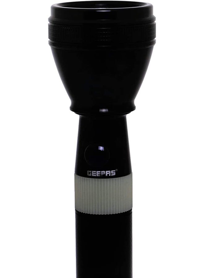 GEEPAS - 2-Piece Portable CREE Bright Zoom Rechargeable Long Range Distance Hi Power Focus Emergency Torch Light LED Flashlight Set Black 23.5cm - Image 1