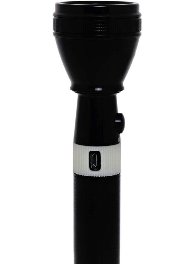 GEEPAS - 2-Piece Portable CREE Bright Zoom Rechargeable Long Range Distance Hi Power Focus Emergency Torch Light LED Flashlight Set Black 23.5cm - Image 1