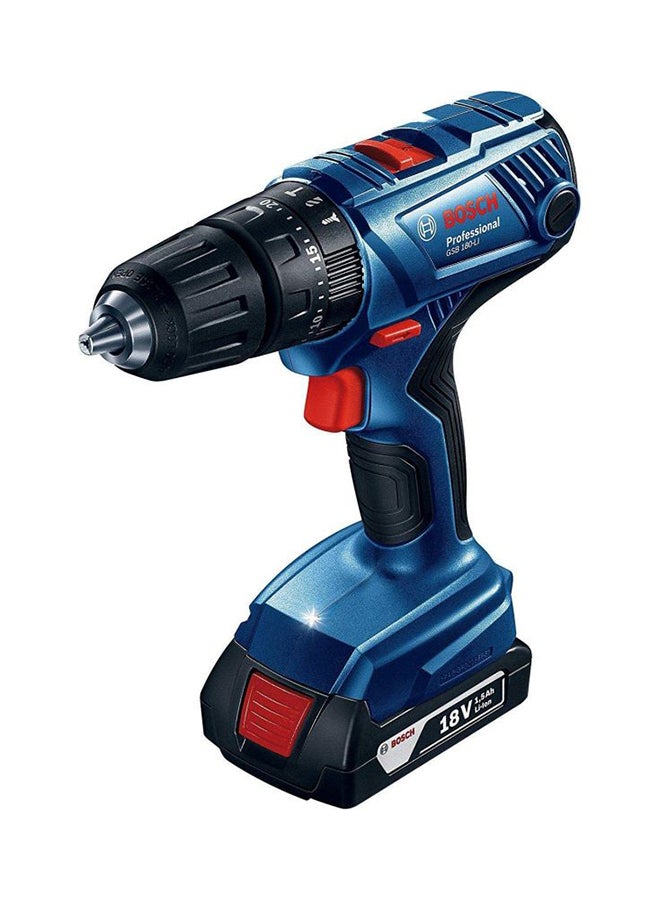 BOSCH Gsb 180-Li Cordless Combi Drill Professional - 1 Battery Blue-Black 13mm  - Image 2