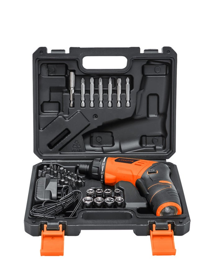 LAWAZIM - 43-Piece Heavy Duty Cordless Screwdriver Set Orange/Black - Image 1