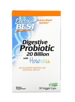 Digestive Probiotic 20 Billion With Howaru - 30 Veggie Caps