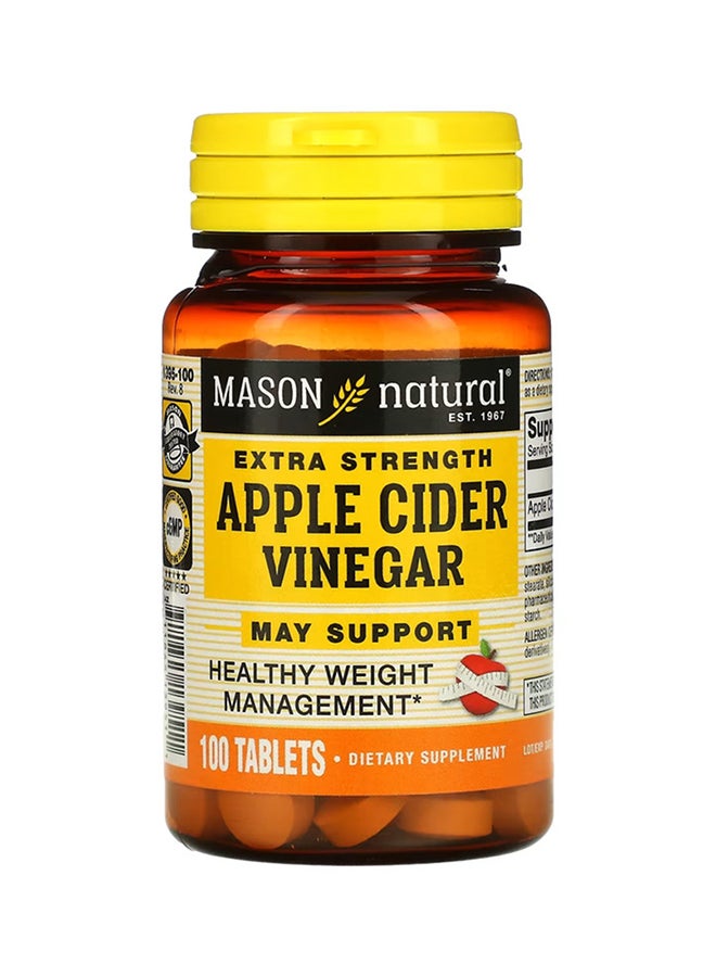 Mason Natural Extra Strength Apple Cider Vinegar - 100 Tablets  - Image 1