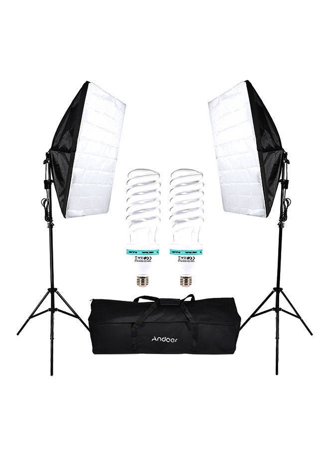 ANDOER - Photography Studio Cube Umbrella Lighting Tent Kit Black/White - Image 1