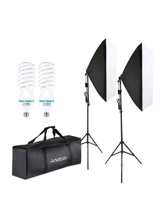 ANDOER - Photography Studio Cube Umbrella Lighting Tent Kit Black/White - Image 1