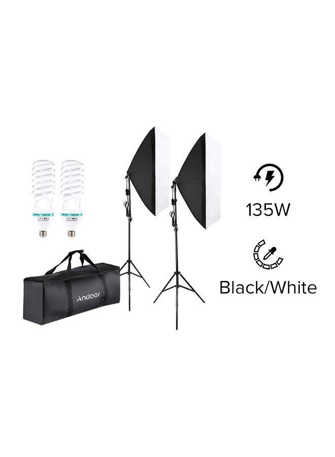 ANDOER - Photography Studio Cube Umbrella Lighting Tent Kit Black/White - Image 1