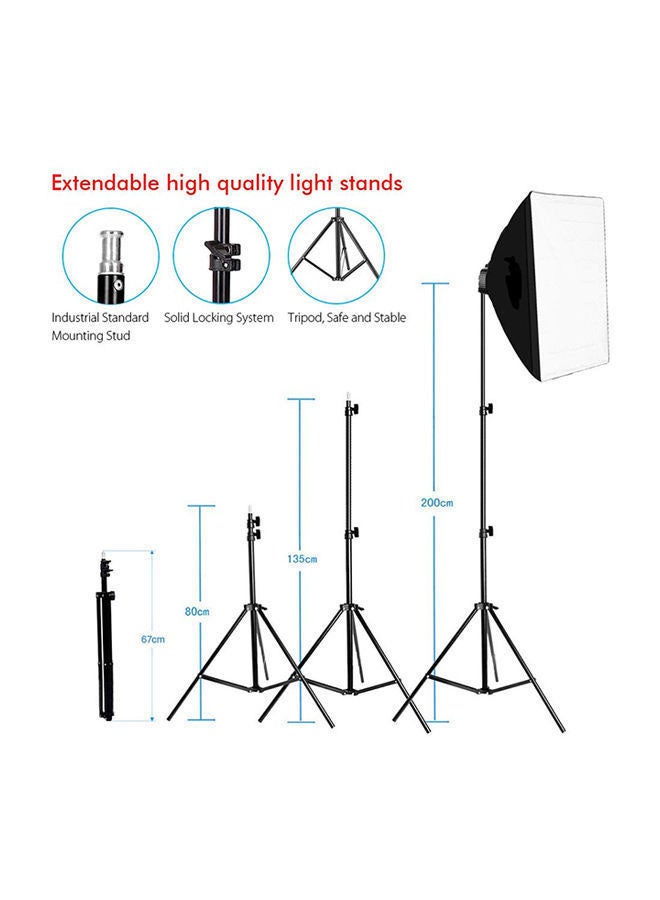 ANDOER - Photography Studio Cube Umbrella Lighting Tent Kit Black/White - Image 1