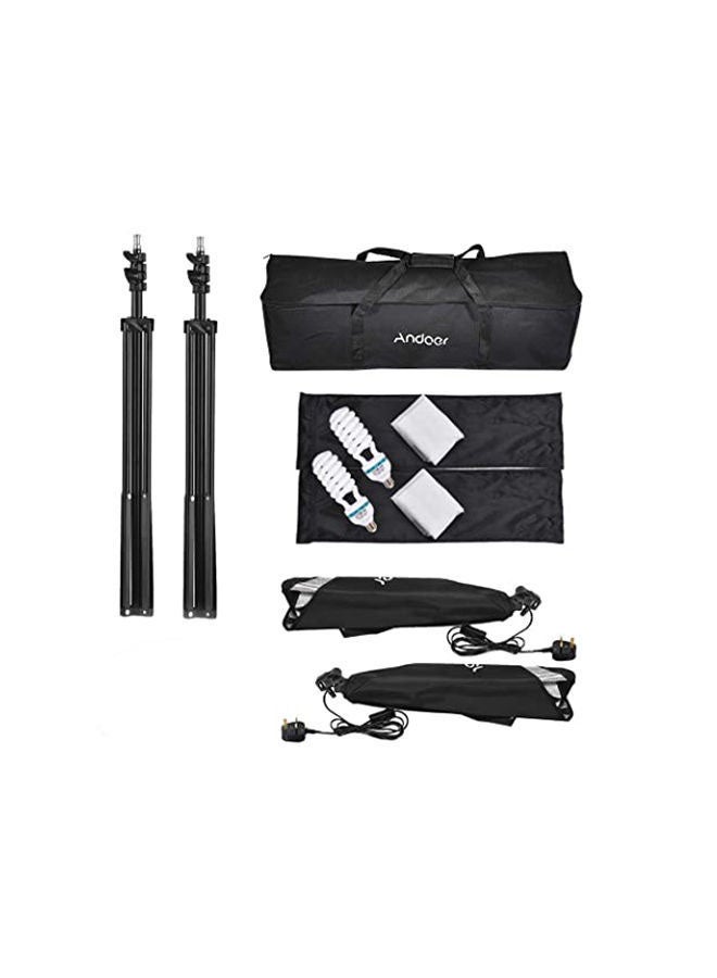 ANDOER - Photography Studio Cube Umbrella Lighting Tent Kit Black/White - Image 1