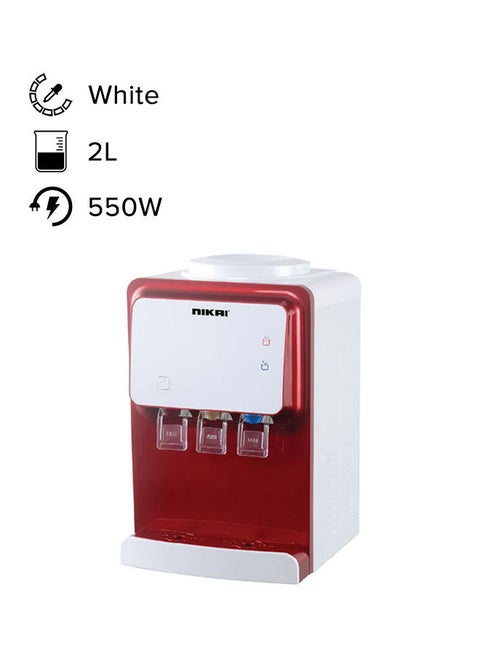 Top Loading Water Dispenser, 3 Tap Design: Hot, Normal, Cold, High-Efficiency Compressor Cooling, CFC-Free, Anti-Bacterial, Anti-Spill NWD1900T White