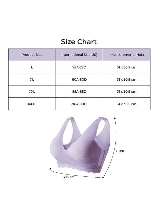 Sunveno - Maternity Cross-Fit Nursing And Sleep Bra (XXL) - Purple - Image 1