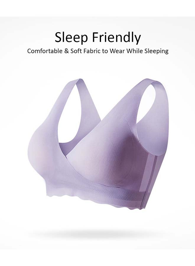Sunveno Maternity Cross-Fit Nursing And Sleep Bra (XXL) - Purple  - Image 3