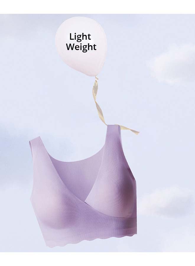 Sunveno Maternity Cross-Fit Nursing And Sleep Bra (XXL) - Purple  - Image 4
