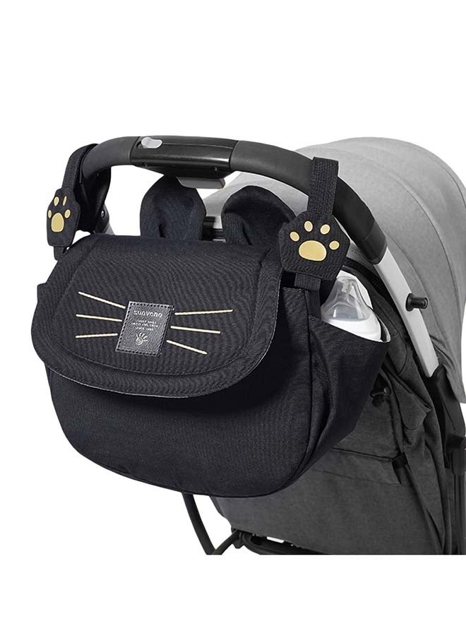 Sunveno - Comfortable And Durable Meow Stroller Diaper Bag - Black - Image 1