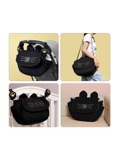 Sunveno Comfortable And Durable Meow Stroller Diaper Bag - Black  - Image 5
