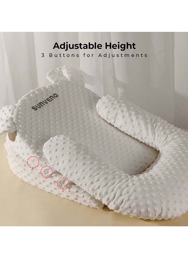 Sunveno - Portable Baby Anti-spill Milk U Shape Pillow With 10°, 15° Slope Pad - Image 1