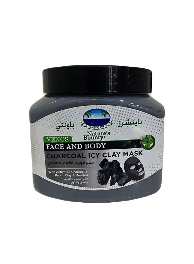 Venos Charcoal Icy Clay Mask Black 600grams