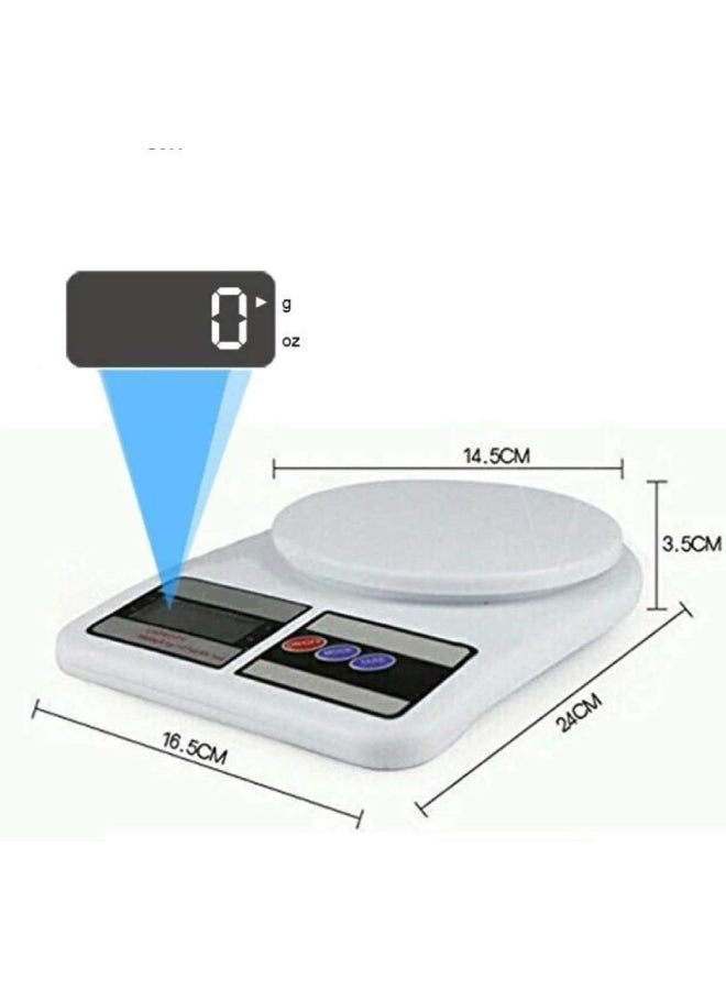 ARTLOOK Digital Kitchen Scale White/Black 24.5x3.5x17cm - Image 3