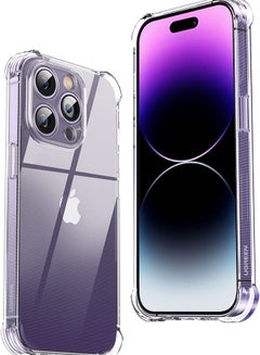 iPhone 14 Pro Case 6.1 Inch Ultra Slim Case, Soft TPU Material with 4 Corners Bumper Shockproof Protection Anti-Scratch Anti-Drop Cell iPhone 14 Pro Clear