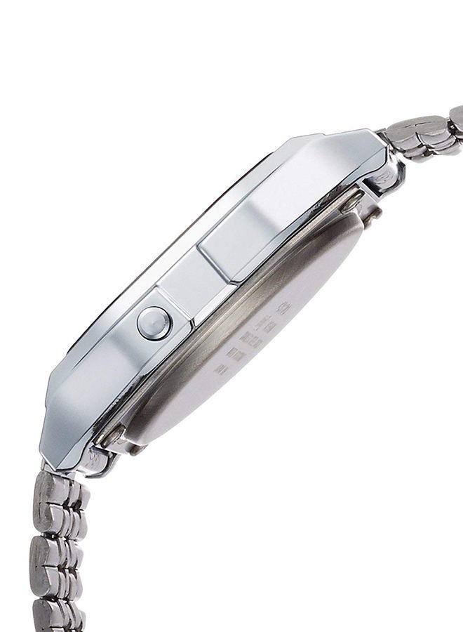 CASIO Men's Water Resistant Stainless Steel Retro Digital Watch A159WA-N1DF - 33 mm - Silver  - Image 3