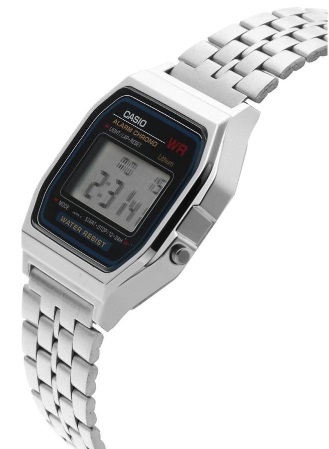 CASIO Men's Water Resistant Stainless Steel Retro Digital Watch A159WA-N1DF - 33 mm - Silver  - Image 4