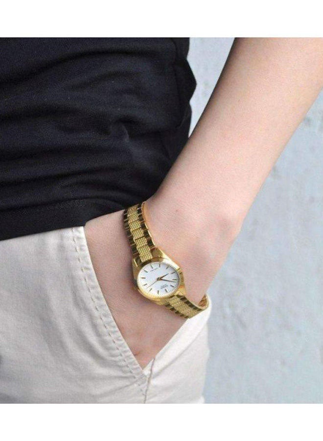 CASIO - Women's Water Resistant Stainless Steel Analog Watch LTP-1274G-7ADF - 26 mm - Gold - Image 1