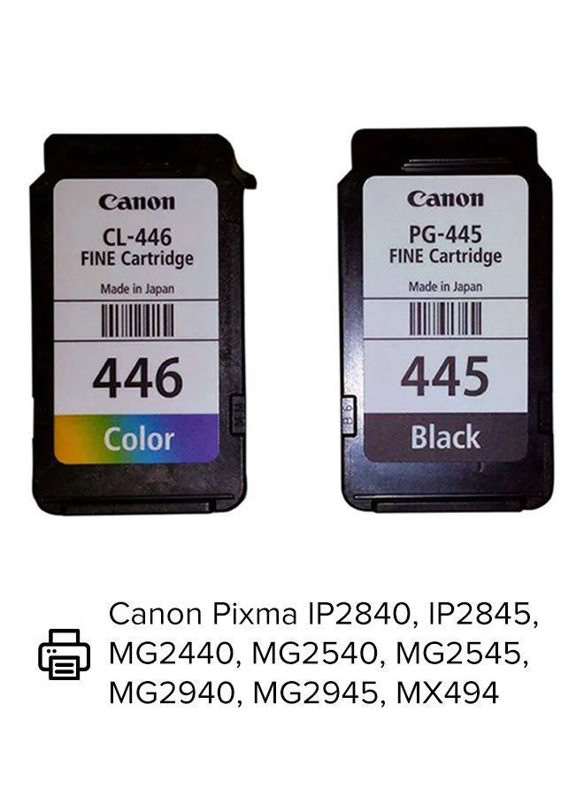Canon - Pack of 2 Canon Pixma 445/446 Ink Cartridge Set Black & Tri Colour - Image 1