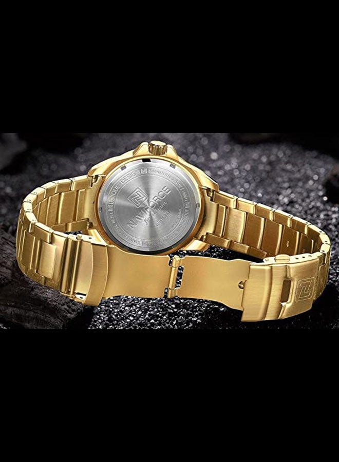 NAVIFORCE - Men's Water Resistant Analog Watch NF9161 - 45 mm - Gold - Image 1