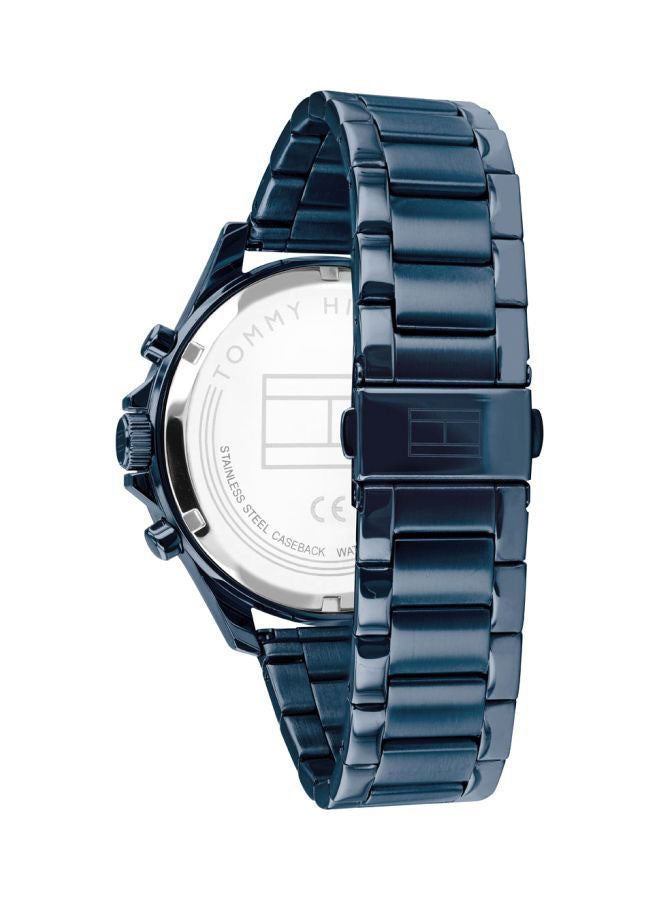 TOMMY HILFIGER Men's Bank Round Shape Stainless Steel Analog Wrist Watch 46 mm - Blue - 1791720  - Image 2