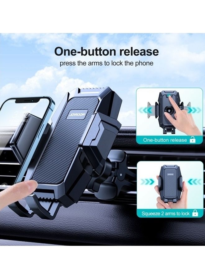 JOYROOM JR-ZS285 Universal Mount Mobile Holder For Car Air Vent Gravity Compatible With iPhone Samsung Galaxy Huawei Oneplus Black - Image 4
