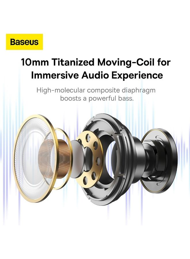 Baseus - Bowie U2 Neckband Wireless Bluetooth V5.2 Earphones Beige - Image 1