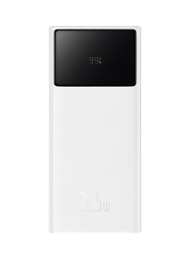 20000 mAh Power Bank, 22.5W Fast Charging 20000mAh Power bank, PD3.0 QC3.0 Portable Charger, 3A (USB-C in & Out) with LED Display Battery Pack for iPhone 14, 13, 12, 11, X Pro Max, Huawei, Samsung S21, S20 iPad and Many More White