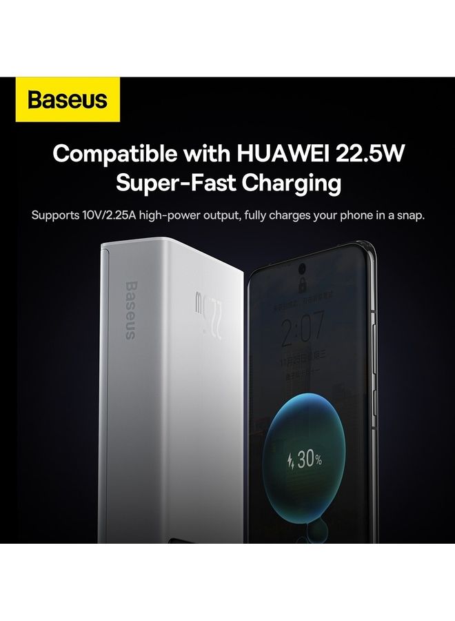 20000 mAh Power Bank, 22.5W Fast Charging 20000mAh Power bank, PD3.0 QC3.0 Portable Charger, 3A (USB-C in & Out) with LED Display Battery Pack for iPhone 14, 13, 12, 11, X Pro Max, Huawei, Samsung S21, S20 iPad and Many More White