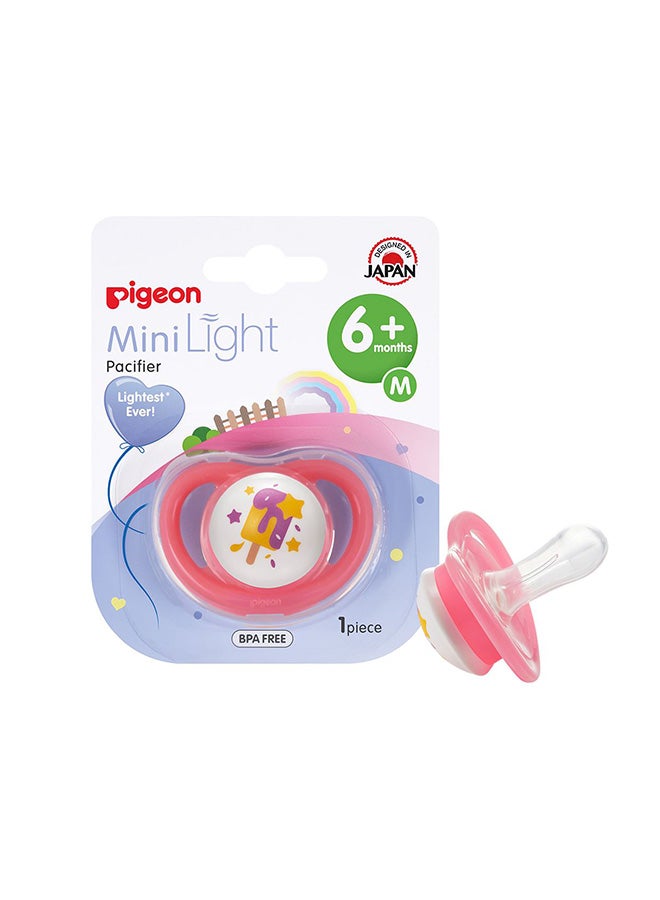 pigeon Mini Light Pacifier Girl (M) 6+months - Image 1