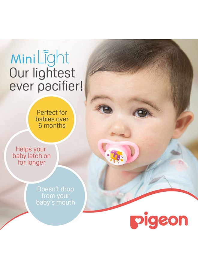 pigeon Mini Light Pacifier Girl (M) 6+months - Image 3