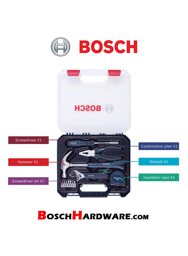 BOSCH 12 In 1 Hand Tools Kit Multicolour  - Image 2