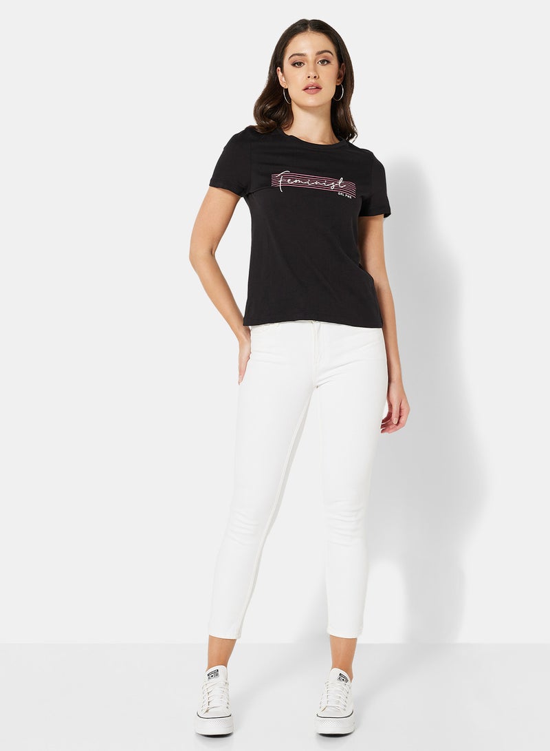 I.Scenery Graphic T-Shirt Black  - Image 4