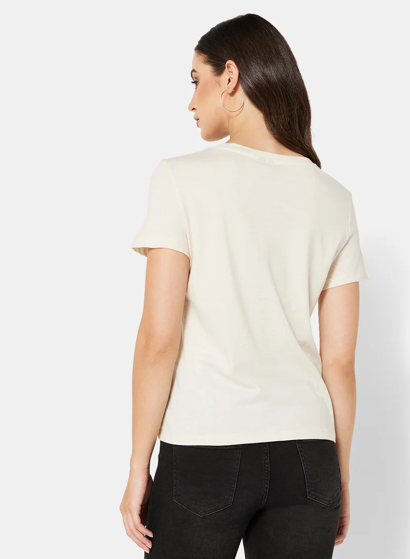 I.Scenery Graphic T-Shirt Light Grey
