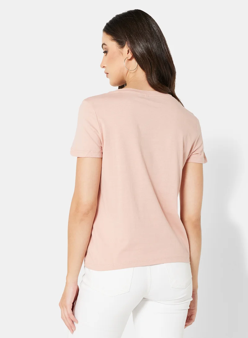 I.Scenery Graphic T-Shirt misty rose