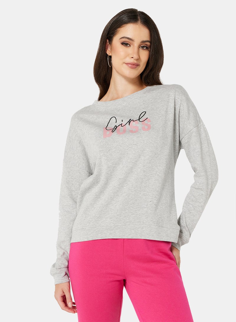 I.Scenery - Graphic Sweatshirt Grey - Image 1