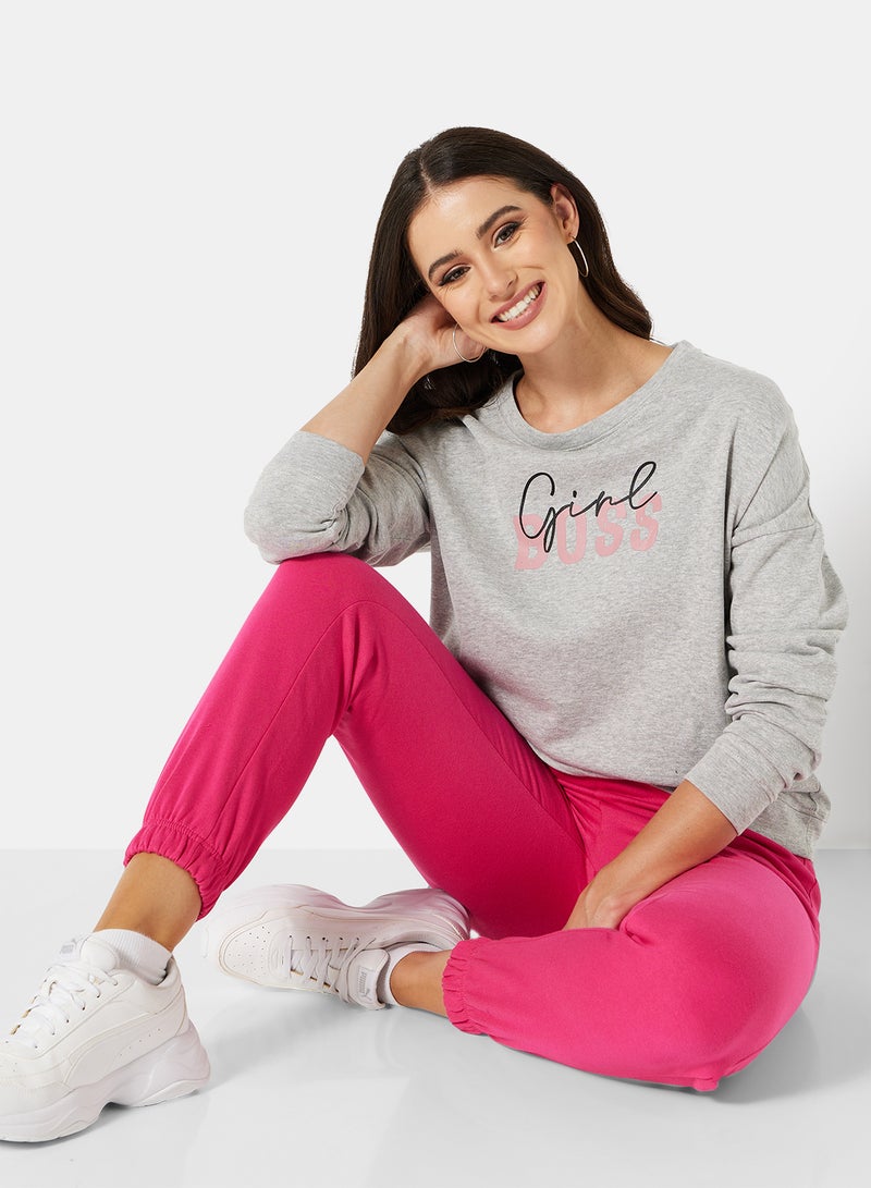 I.Scenery - Graphic Sweatshirt Grey - Image 1