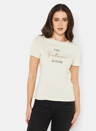 I.Scenery Graphic T-Shirt Off-White