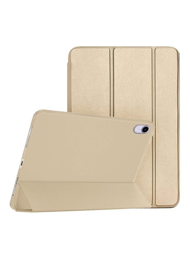 MARGOUN iPad Mini 6th Generation Case (2021) Leather Folio Stand Folding Cover Compatible with Apple iPad Mini 6 (8.3 inch) Gold - Image 1