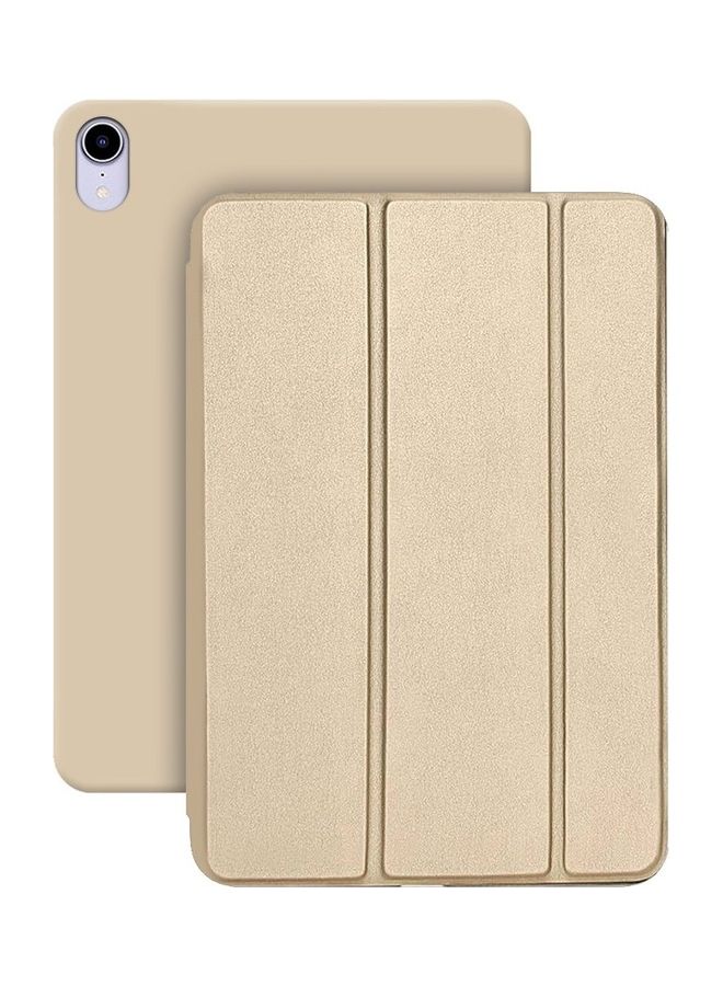 MARGOUN iPad Mini 6th Generation Case (2021) Leather Folio Stand Folding Cover Compatible with Apple iPad Mini 6 (8.3 inch) Gold - Image 2