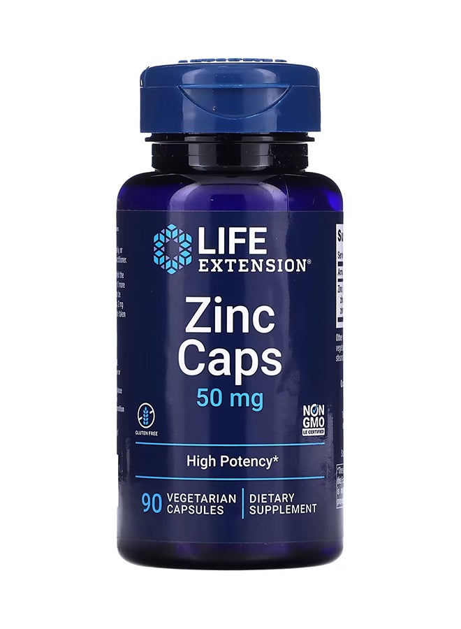 Life Extension - Zinc Caps High Potency - 90 Capsules - Image 1
