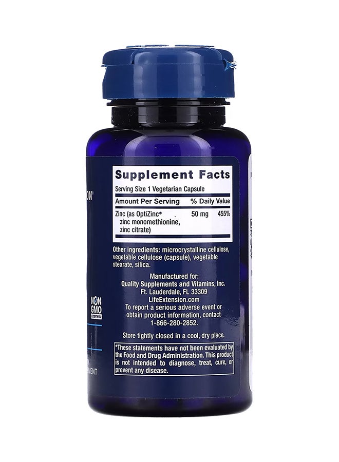 Life Extension - Zinc Caps High Potency - 90 Capsules - Image 1
