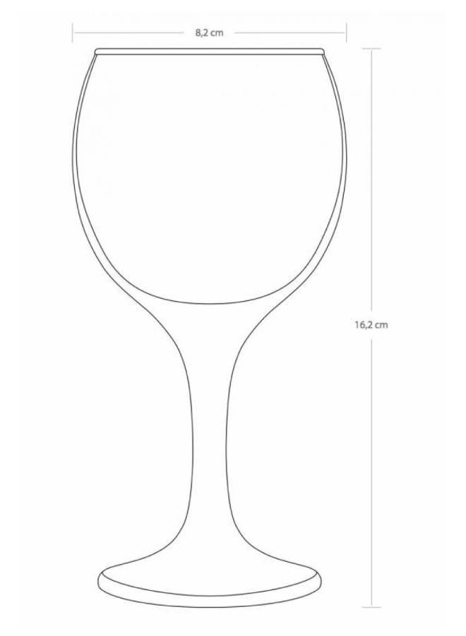Pasabahce 6-Piece Bistro Wine Glass Set, 290cc Clear  - Image 4